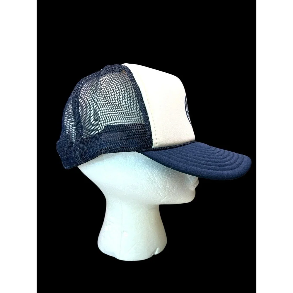 Nissin Vintage‎ 80s Foamy Meshback Snapback Adjustable Baseball Cap Navy Blue
